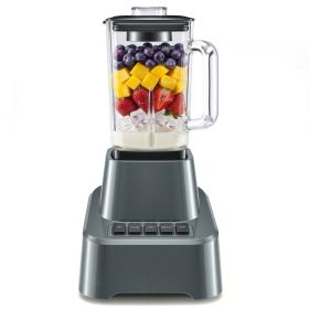 Full-size Household Blender and Smoothie Maker, Equipped With A 54-ounce Large-capacity Glass Pitcher (Option: Grey)
