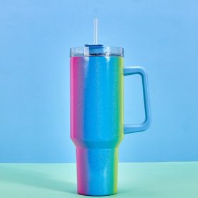 Large Tumbler Double-layer Stainless Steel Vacuum Insulation Cup (Option: Gradient)