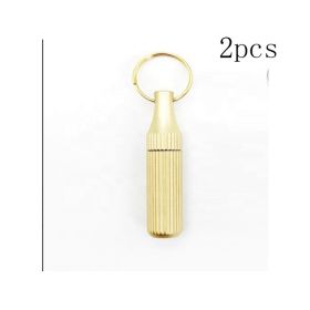 Stainless Steel Portable Mini Pocket Knife with Keychain (Option: Gold)