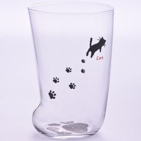 Creative Cute Cat Paws Glass Tiger Paws Mug Office Coffee Tumbler Breakfast Milk Porcelain Cup (Option: Cat)