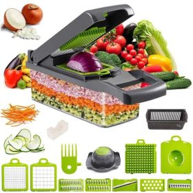 14 pc Multifunctional Vegetable Food Chopper Dicer Prep and Accessories 15-in-1 (Option: defaulttitle)